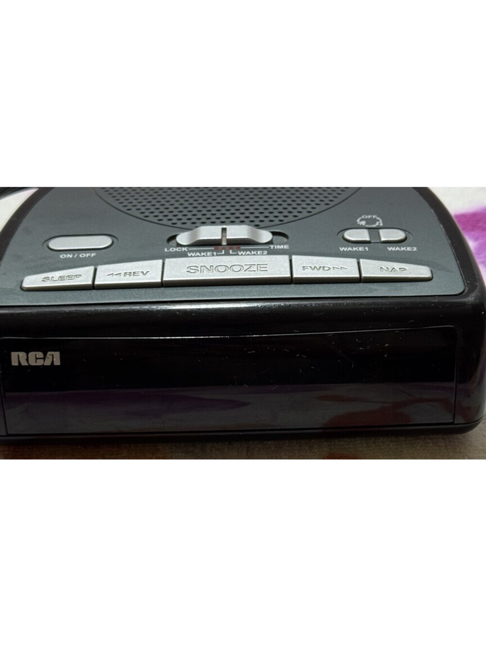 Rca Alarm Clock Multi Function Dual Wake Am Fm Radio RP5400A VTG Tested Works